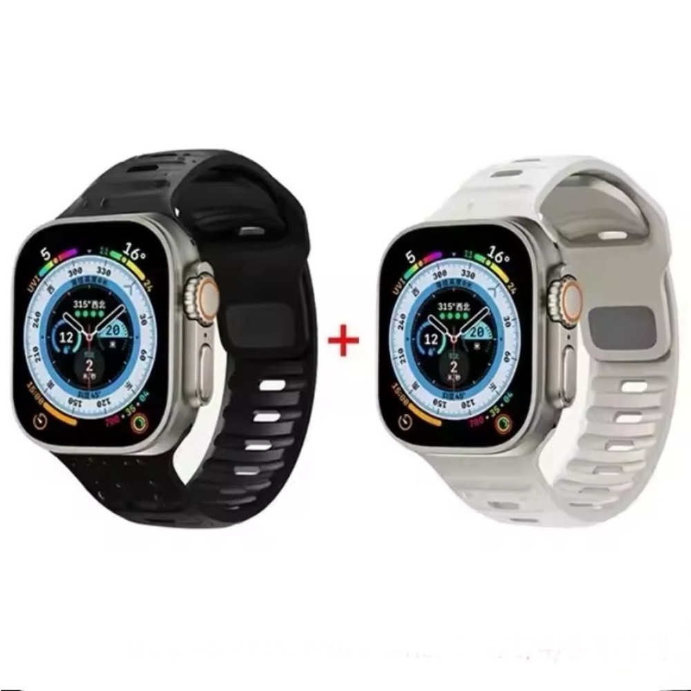 2 Band Set Apple Watch Straps, For Watch Sizes 42mm/44mm/45mm/49mm